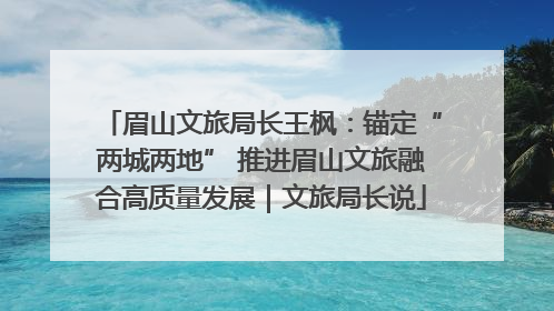 眉山文旅局长王枫：锚定“两城两地” 推进眉山文旅融合高质量发展｜文旅局长说